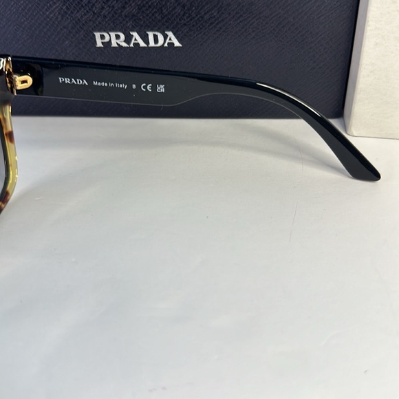 PRADA Acetate Cat Eye Sunglasses SPR 23X-F Black - Picture 14 of 14